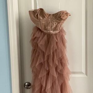 For Love And Lemons champagne gown Size M. Worn one time excellent condition